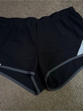 Puma Black Athletic Shorts with Gray Trim